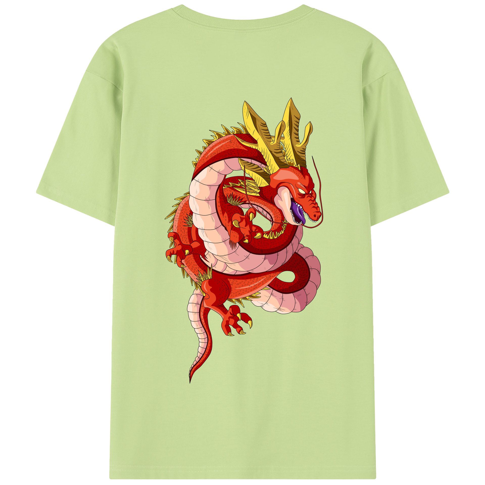 （画像用） ドラゴンボール 神龍 シェンロン DRAGON BALL Shenron 綿100％半袖Tシャツ（背面プリント）